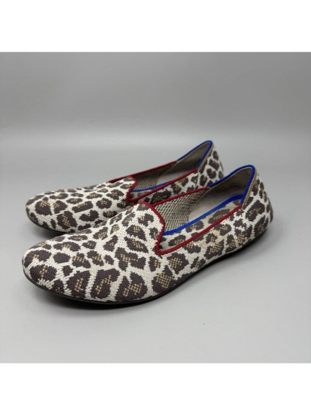 Rothy's The Loafer Mocha Spot Leopard Animal Print Flats Womens Sz 7 Slip On - Picture 3 of 8